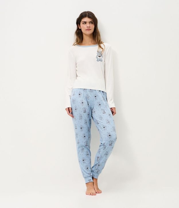 Blusa de Pijama en Rib con Estampa de Los Cariñositos 2