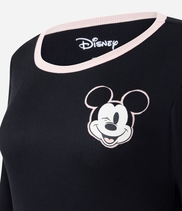 Blusa de Pijama en Rib con Estampado Mickey 5