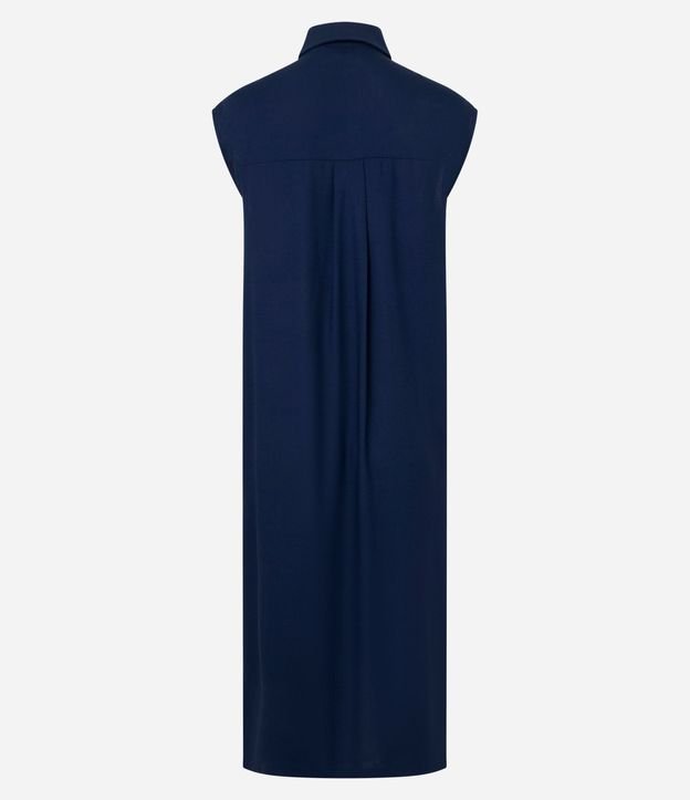 Vestido Chemise Plano en Lino con Botones 6