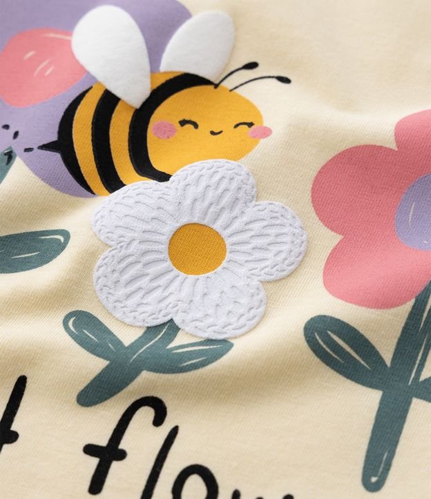 Pijama Infantil con Estampa de Abejas y Flores – Talle 1 a 6 años 12