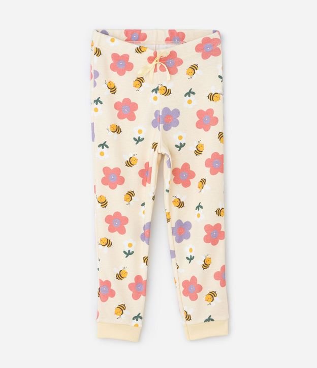 Pijama Infantil con Estampa de Abejas y Flores – Talle 1 a 6 años 5