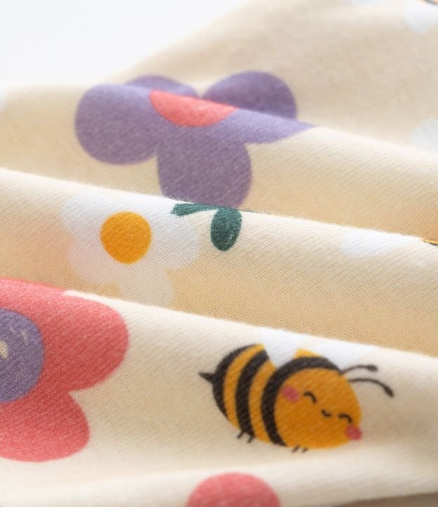 Pijama Infantil con Estampa de Abejas y Flores – Talle 1 a 6 años 8