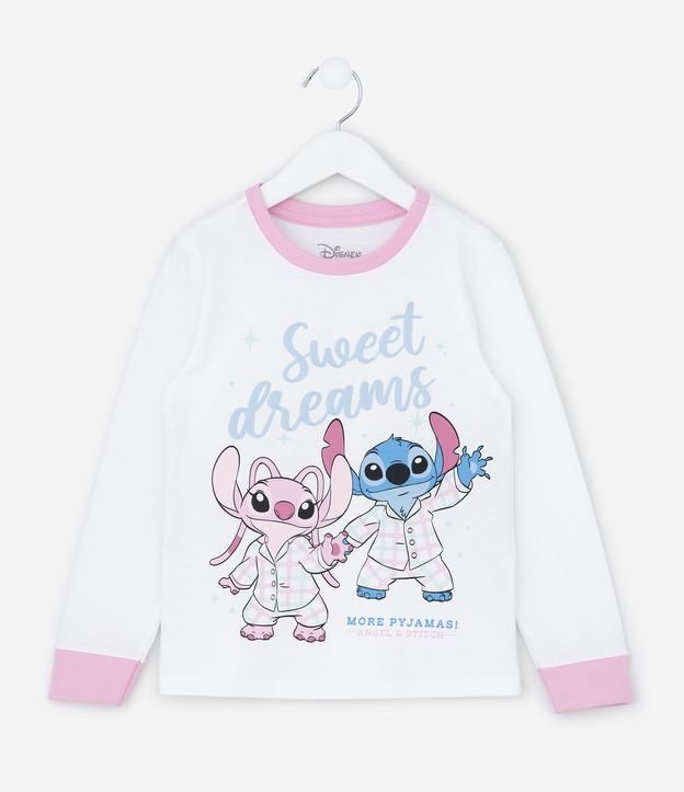 Pijama Infantil Largo con Estampa de Stitch y Angel – Talle 5 a 14 3