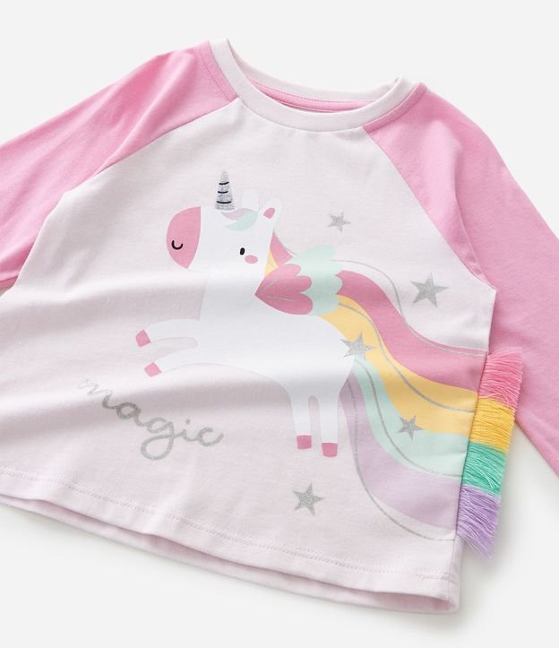 Pijama Infantil Blusa con Estampado de Unicórnio y Pantalón Rayada – Talle 1 a 6 años 13