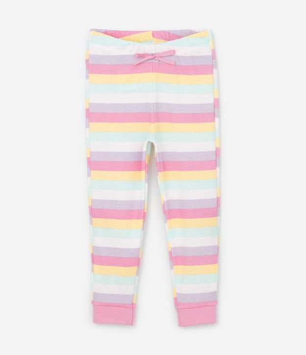 Pijama Infantil Blusa con Estampado de Unicórnio y Pantalón Rayada – Talle 1 a 6 años 5
