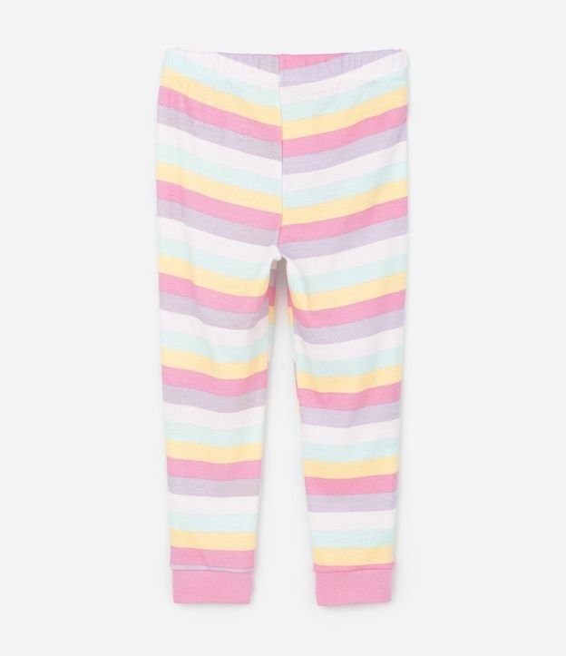 Pijama Infantil Blusa con Estampado de Unicórnio y Pantalón Rayada – Talle 1 a 6 años 6