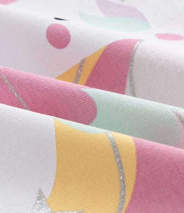 Pijama Infantil Blusa con Estampado de Unicórnio y Pantalón Rayada – Talle 1 a 6 años 8