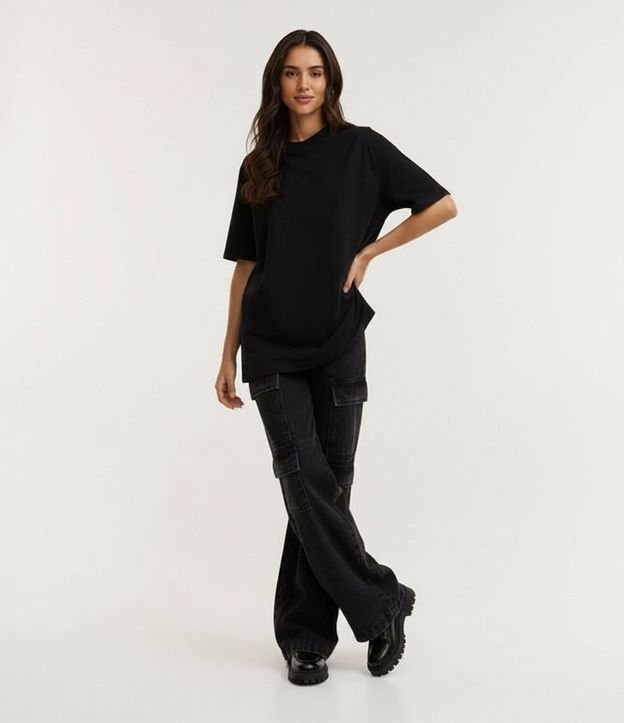 Remera Oversized en Algodón con Manga Corta 5