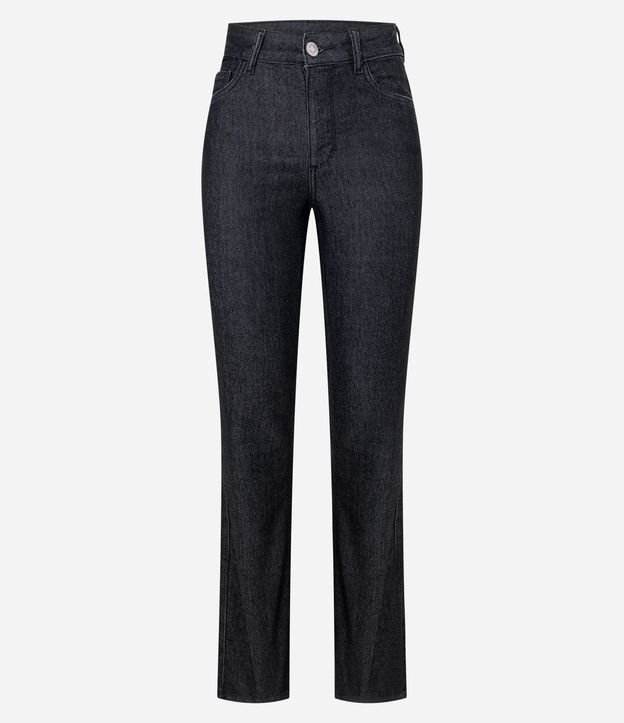 Pantalón Recto en Jeans con Elastano y Cintura Alta 5