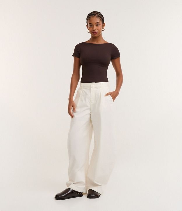 Blusa Manga Corta con Escote Canoa 2