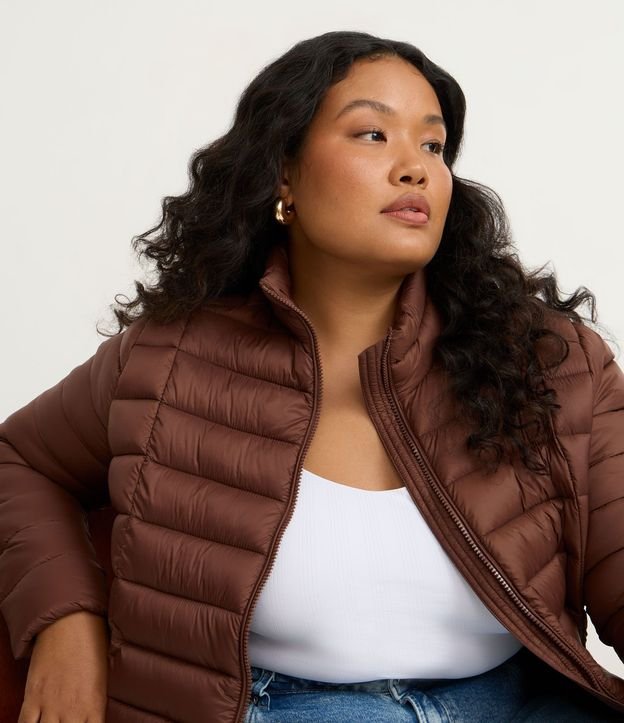 Campera Puffer Ultralight Alargada en Poliamida Curve & Plus Size
