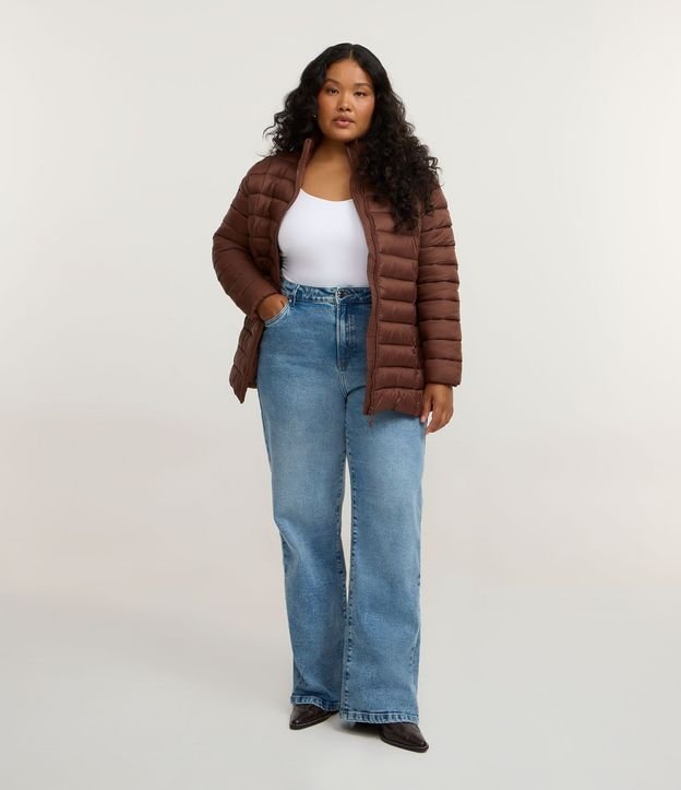 Campera Puffer Ultralight Alargada en Poliamida Curve & Plus Size 3