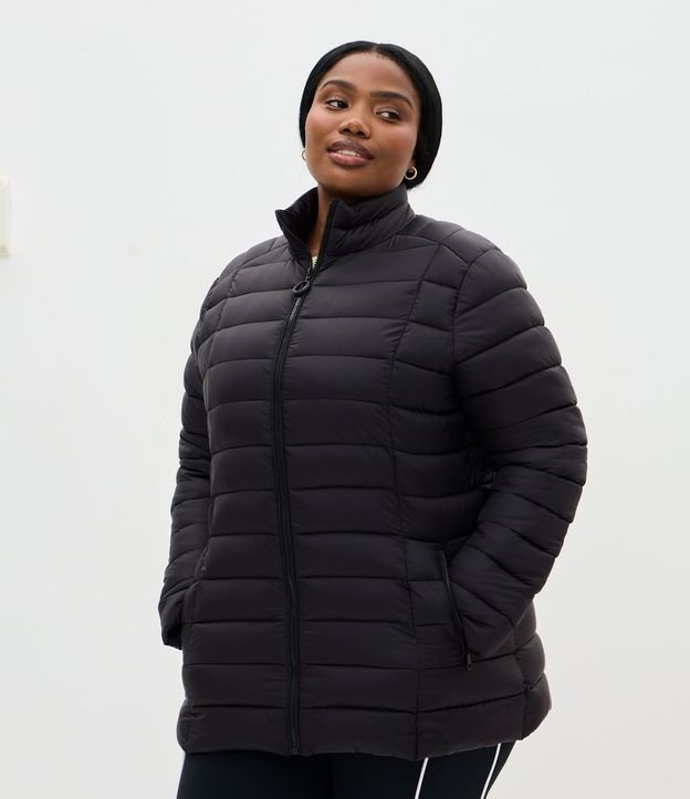 Campera Puffer Ultralight Alargada en Poliamida Curve & Plus Size