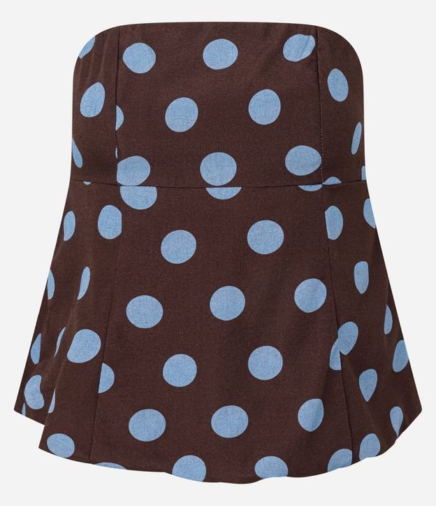 Blusa sin Breteles con Estampado de Lunares 6