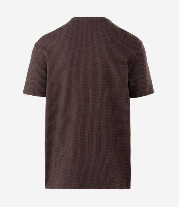 Remera Texturizada con Cuello Redondo y Manga Corta 5