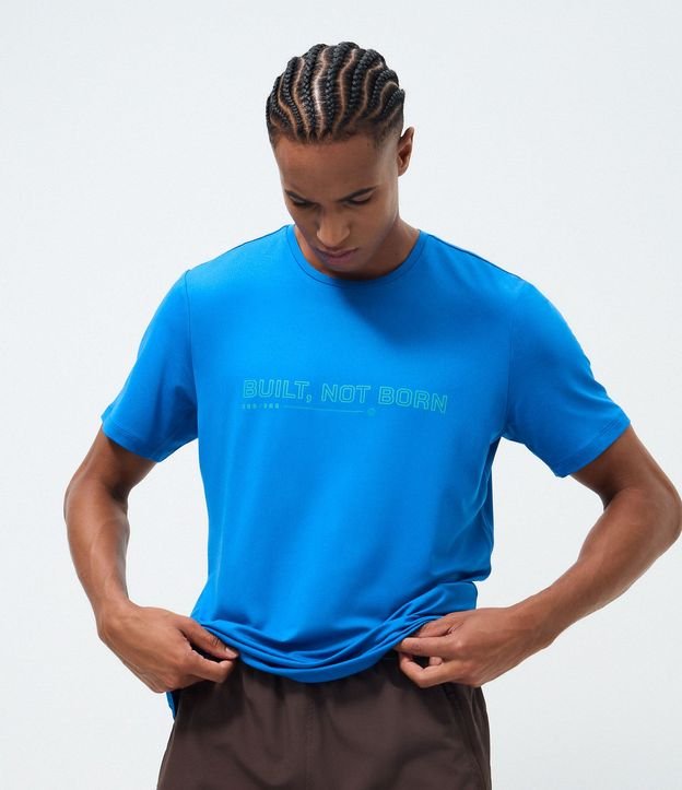 Remera Manga Corta Dry con Lettering Reflectante 3