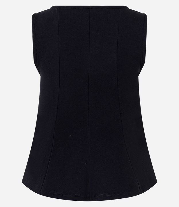 Blusa Peplum Alargada en Punto Roma con Bretel Ancho 5