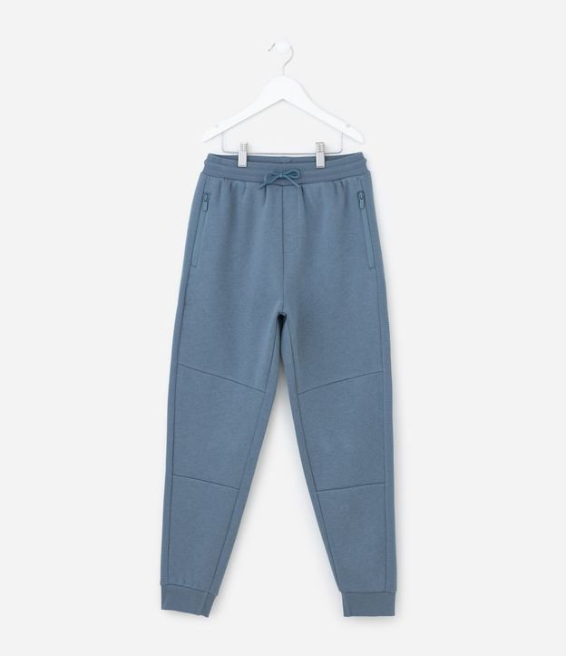 Pantalón Infantil en Algodón Felpado con Bolsillos y Cremallera – Talle 5 a 14 años 2