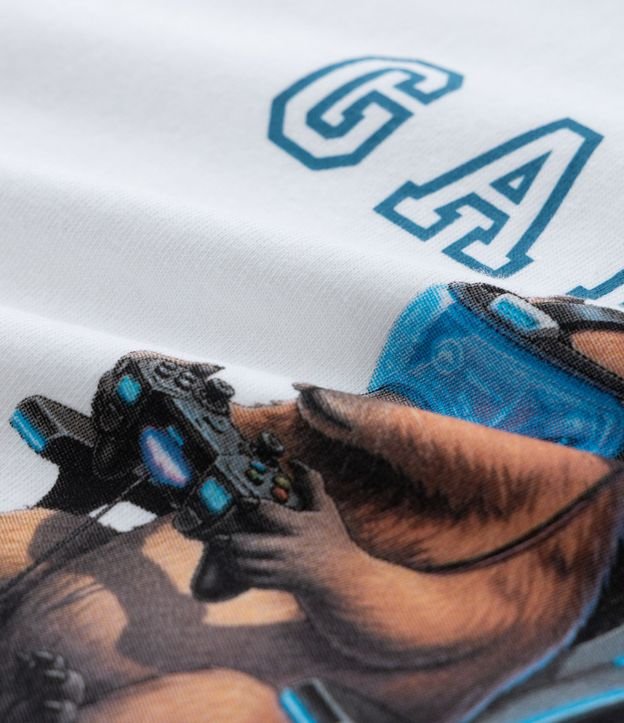 Remera Comfort Infantil con Estampa de Capivara Game On - Talle 5 a 14 años 4
