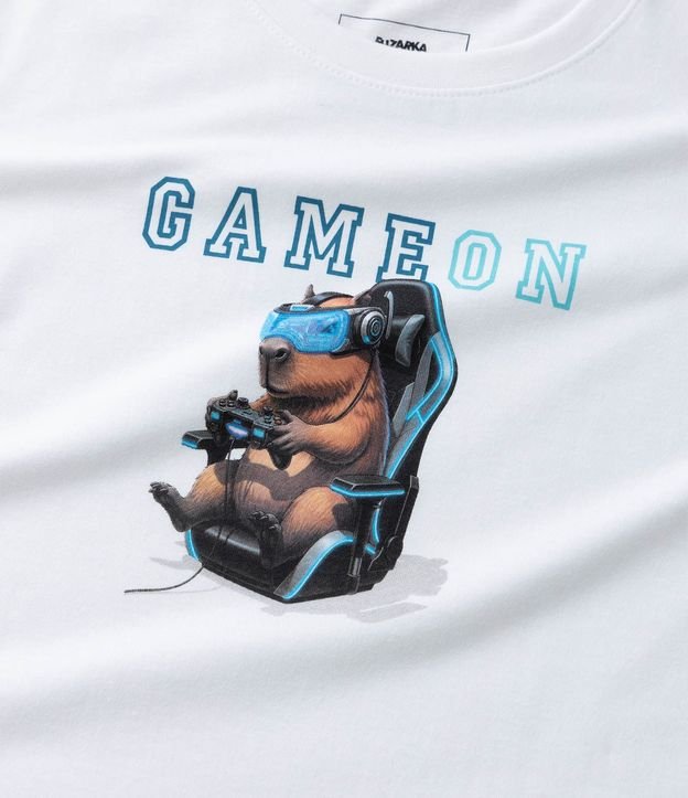 Remera Comfort Infantil con Estampa de Capivara Game On - Talle 5 a 14 años 5