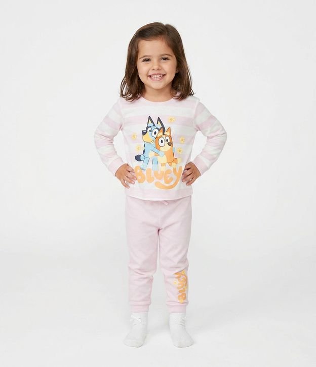 Pijama Infantil Bluey y Bingo Manga Larga – Talle 2 a 8