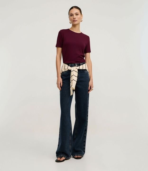 Blusa Básica en Viscosa con Cuello Redondo 4