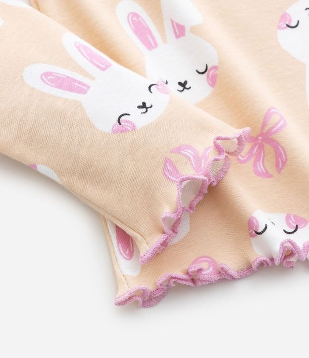 Pijama Infantil con Estampado Conejos y Volados – Talle 1 a 6 años 9