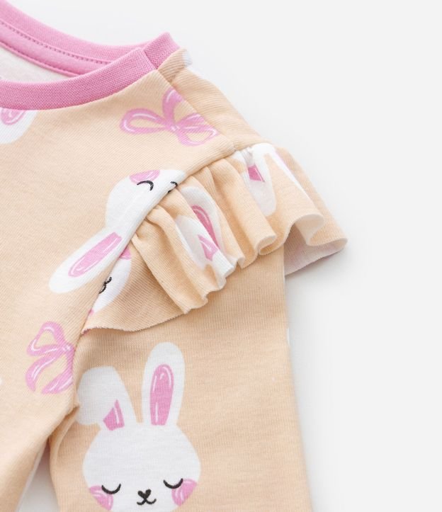 Pijama Infantil con Estampado Conejos y Volados – Talle 1 a 6 años 10
