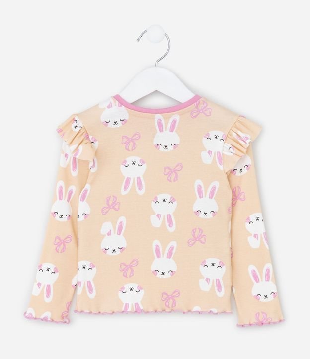 Pijama Infantil con Estampado Conejos y Volados – Talle 1 a 6 años 4