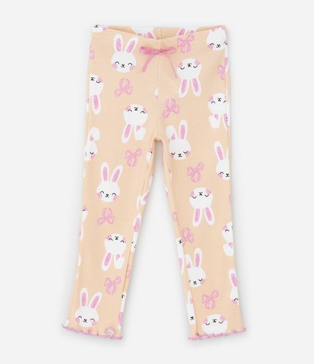Pijama Infantil con Estampado Conejos y Volados – Talle 1 a 6 años 5
