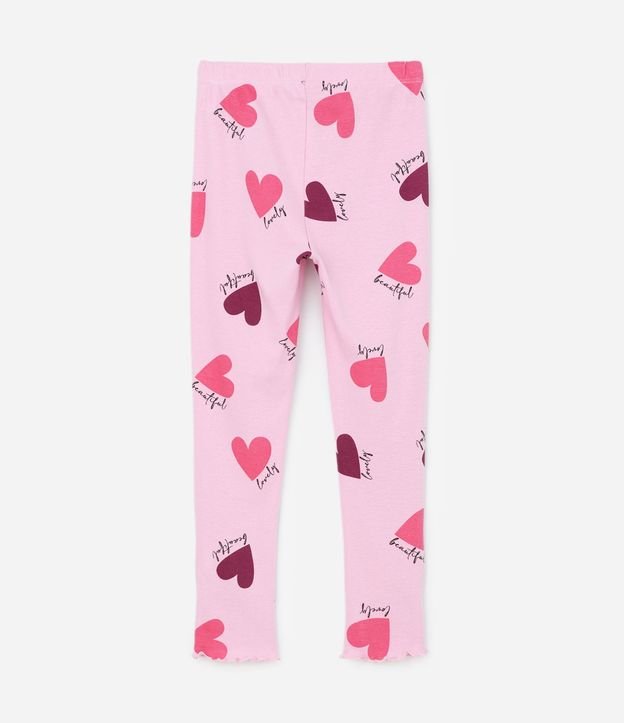 Pijama Infantil Largo en Rib acanalada con Estampado de Corazones – Talle 5 a 14 años 6