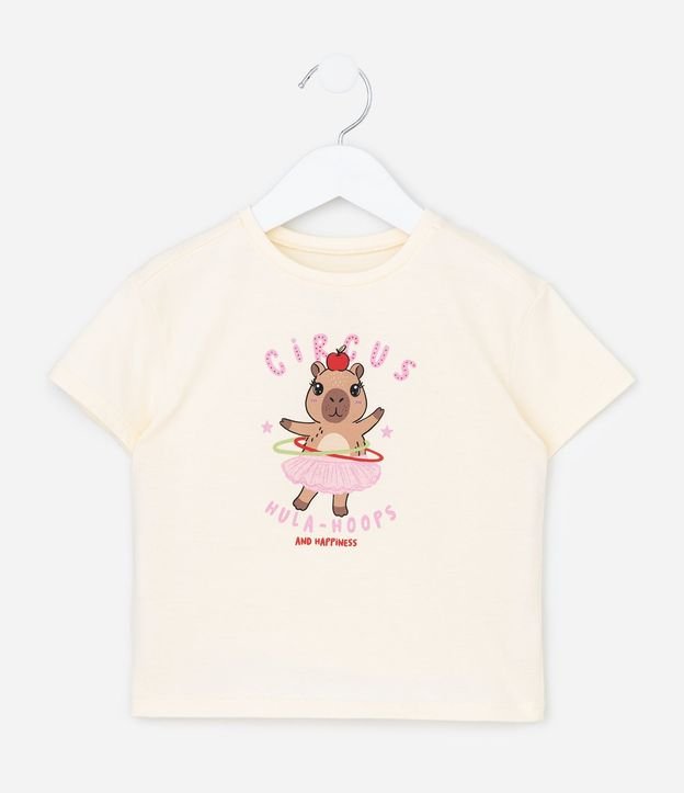 Remera Infantil Relaxed con Estampa de Capivara - Talle 1 a 6 años 2