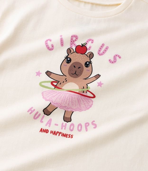 Remera Infantil Relaxed con Estampa de Capivara - Talle 1 a 6 años 5