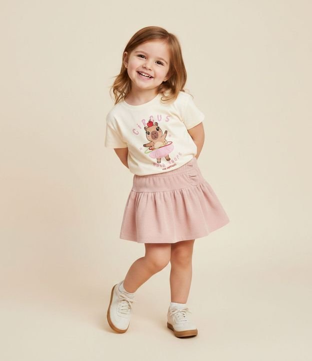 Remera Infantil Relaxed con Estampa de Capivara - Talle 1 a 6 años 1