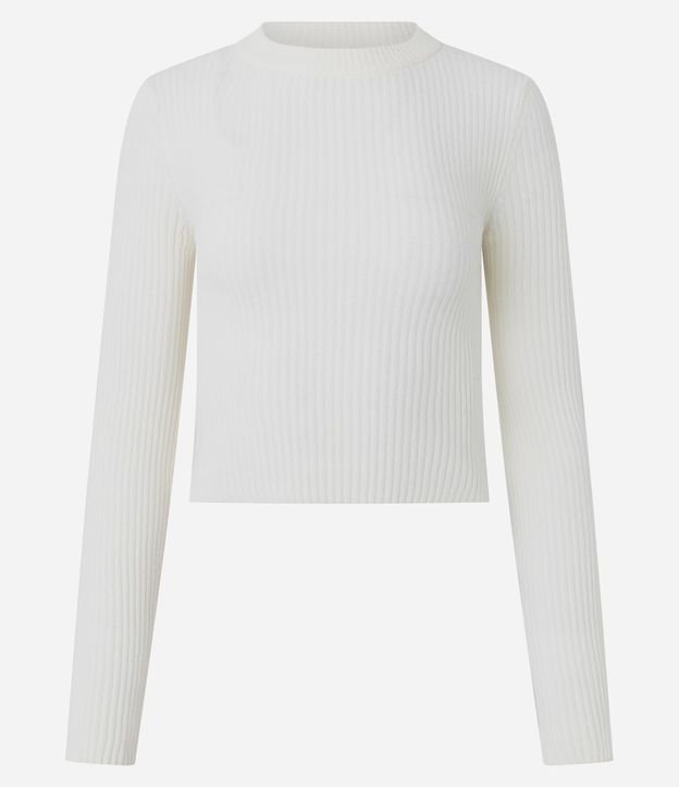 Blusa Manga Larga en Chenille con Cuello Colada 5