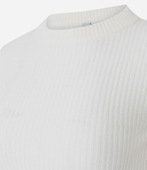 Blusa Manga Larga en Chenille con Cuello Colada 6