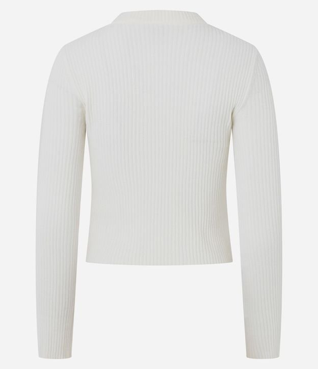 Blusa Manga Larga en Chenille con Cuello Colada 7