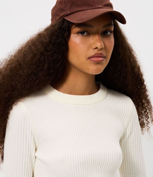 Blusa Manga Larga en Chenille con Cuello Colada