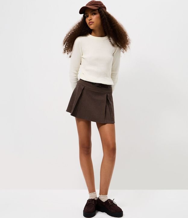 Blusa Manga Larga en Chenille con Cuello Colada 2