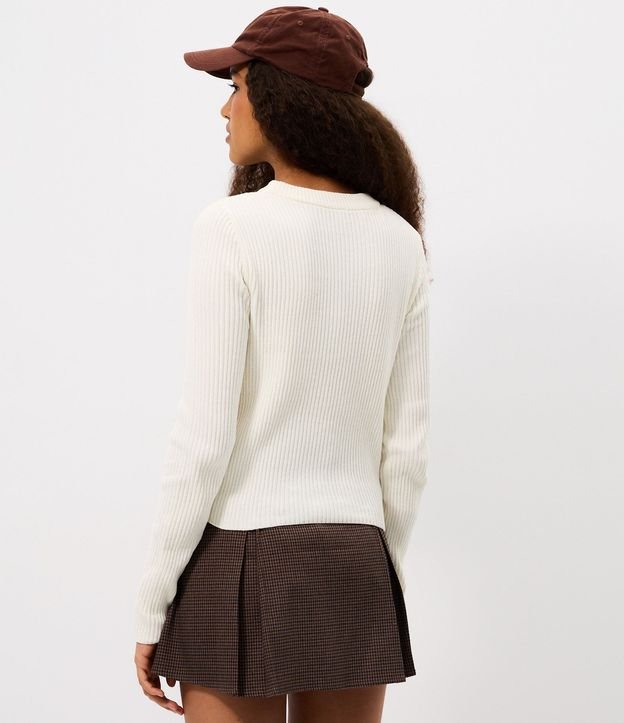 Blusa Manga Larga en Chenille con Cuello Colada 4