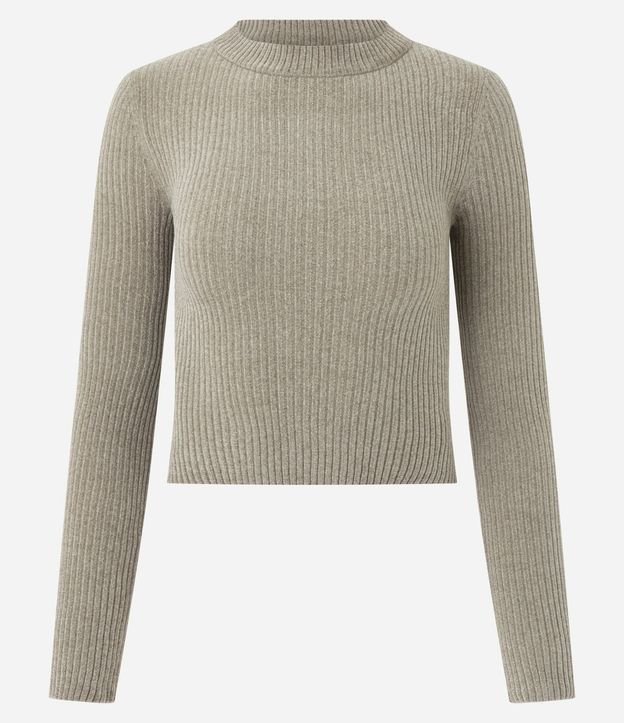 Blusa Manga Larga en Chenille con Cuello Colada