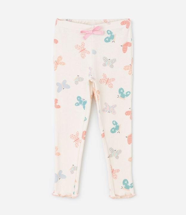 Pijama Infantil en Rib con Estampa de Mariposas – Talle 1 a 6 años 5