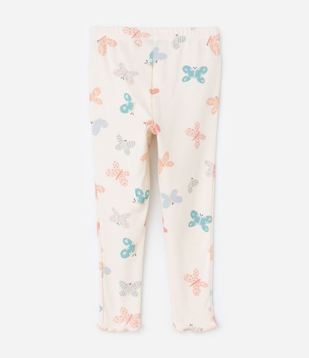 Pijama Infantil en Rib con Estampa de Mariposas – Talle 1 a 6 años 6