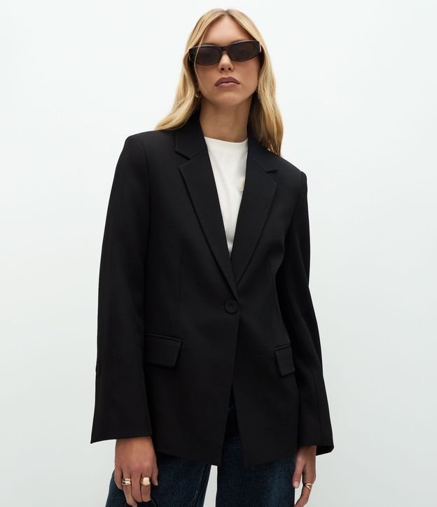 Blazer de Sastrería en Poliéster con Diseño Clásico