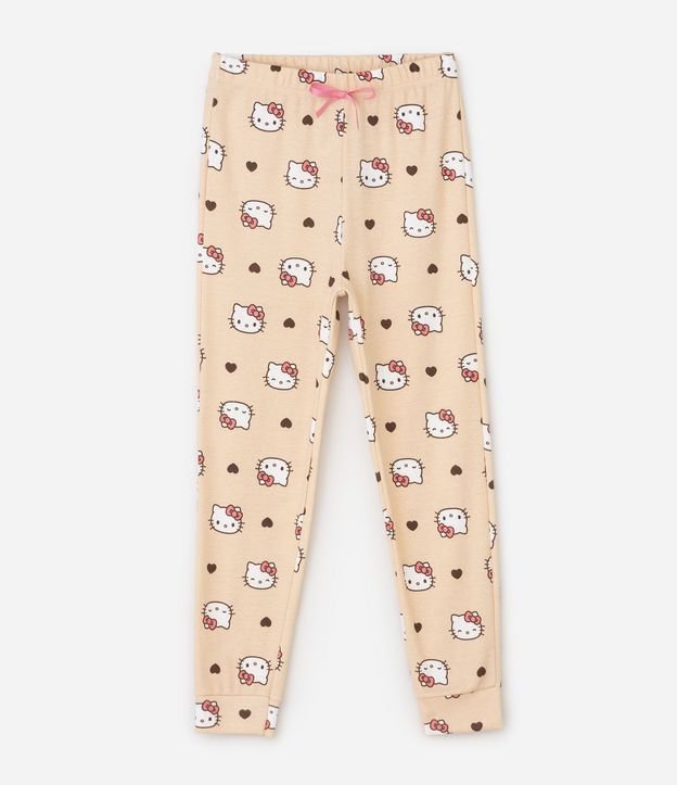 Pijama Larga Infantil Hello Kitty con Estampa - Talle 5 a 14 años 6