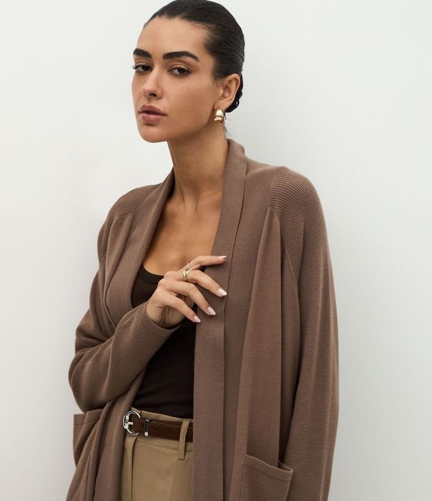 Cardigan Alargado en Punto 4