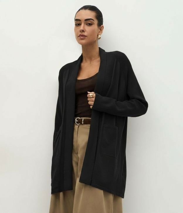 Cardigan Alargado en Punto