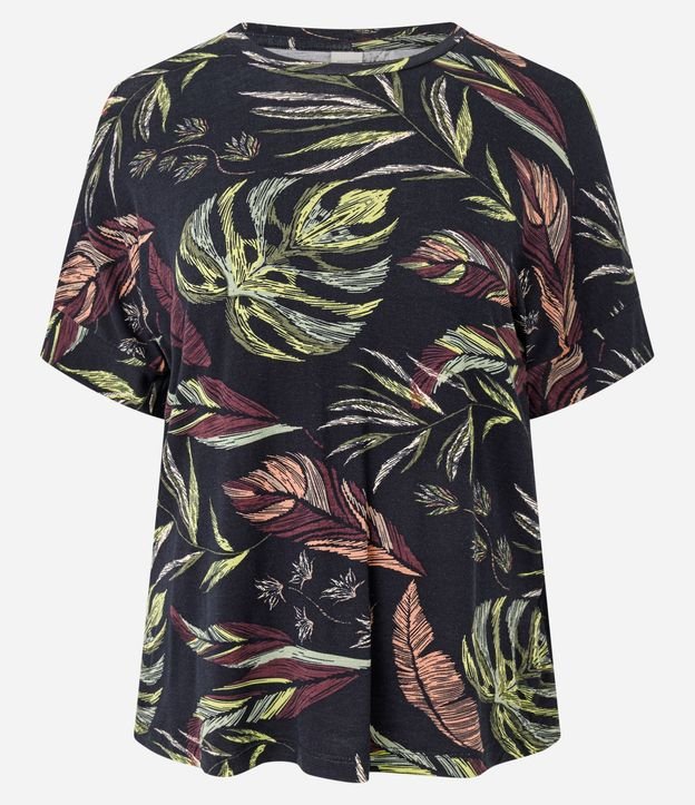 Blusa en Viscolycra con Estampa Follaje