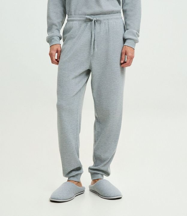 Pijama Largo con Textura Waffle 2