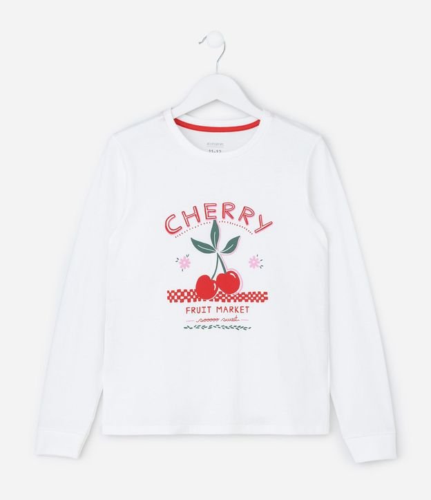 Pijama Infantil con Estampa de Cereza y Corazones – Talle 5 a 14 años 3
